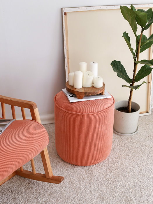 Atelier Del Sofa Puff Teddy Coral Atelier Del Sofa Puff Teddy Coral